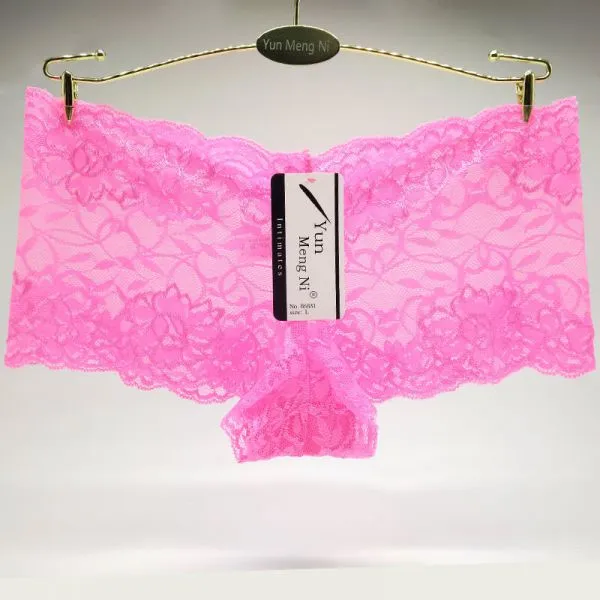 Yun Meng Ni Sexy Underwear Sexy Transparent Lace Women Boyshorts Push Up Women Panties photo-4