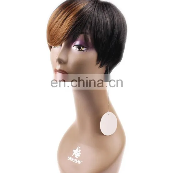 Express Best Quality Short Cheap Ombre Looking 100% Brazilian Human Hair Wig