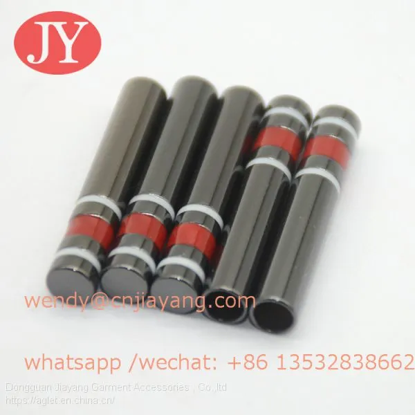 Dongguan Jiayang Aglet Enamel Red /white/black Color Brass Aglets for Hoodie photo-2