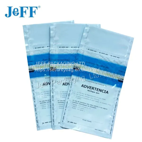Customized Design Hign Security Tamper Evident Deposit Bag with Tamper Seal