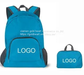 Nylon Polyester 210D 190T 420D Sport Leisure Foldable Backpack With Zipper