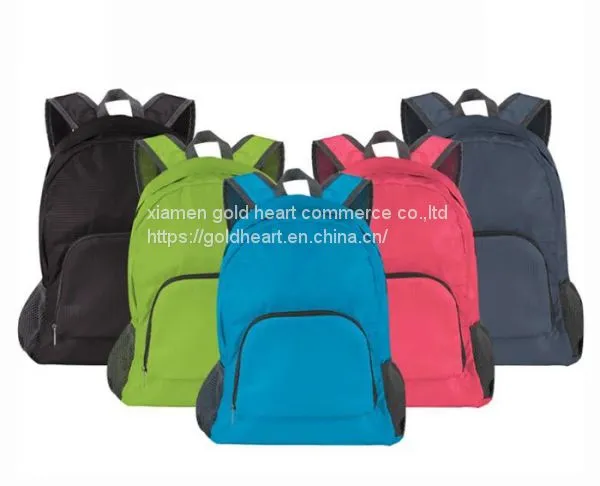 Nylon Polyester 210D 190T 420D Sport Leisure Foldable Backpack With Zipper photo-4