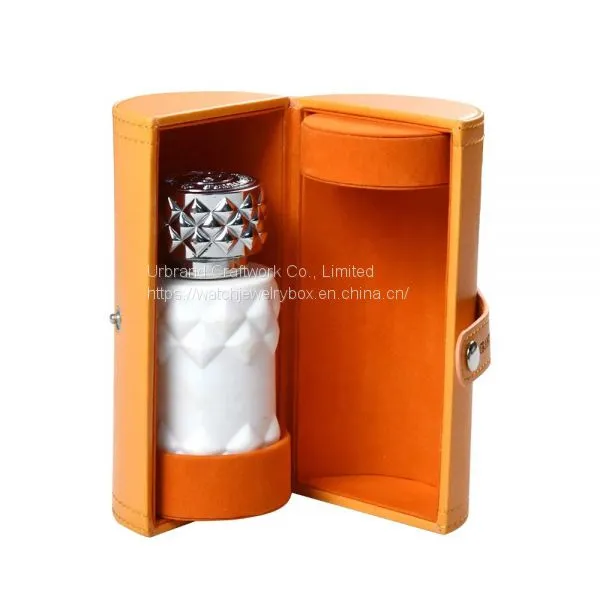 Luxury Pu Leather Perfume Packaging Paper Box Creative Design Round Perfume Box photo-3