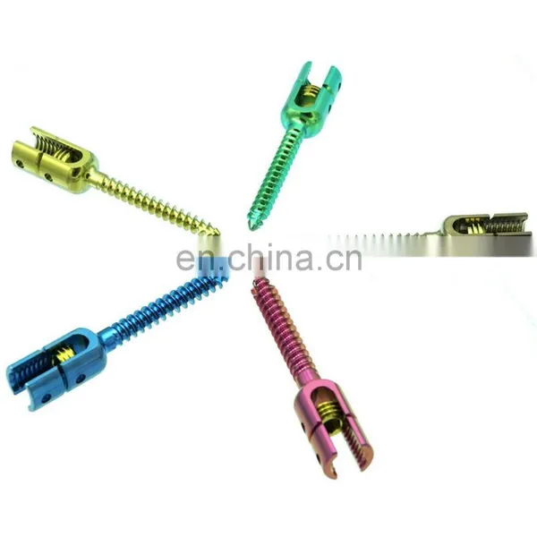 CE & ISO Marked Spinal Pedicle Screw Medical Titanium Monoaxial Reduction Screws Orthopedic Surgical Spine Implants photo-5