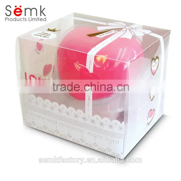 Semk Sweet Gifts Heart Shaped Desktop Led Night Light for Lovers photo-3