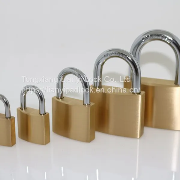 Good Quality Reliable Anti Theft Solid Brass Body Hardened Shackle 40mm Thin Type Brass Padlock photo-2