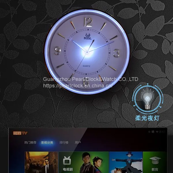 Hot Sell Quartz Sweep Movement Smart Light Wall Clock for Living Room/office/school/shop photo-2