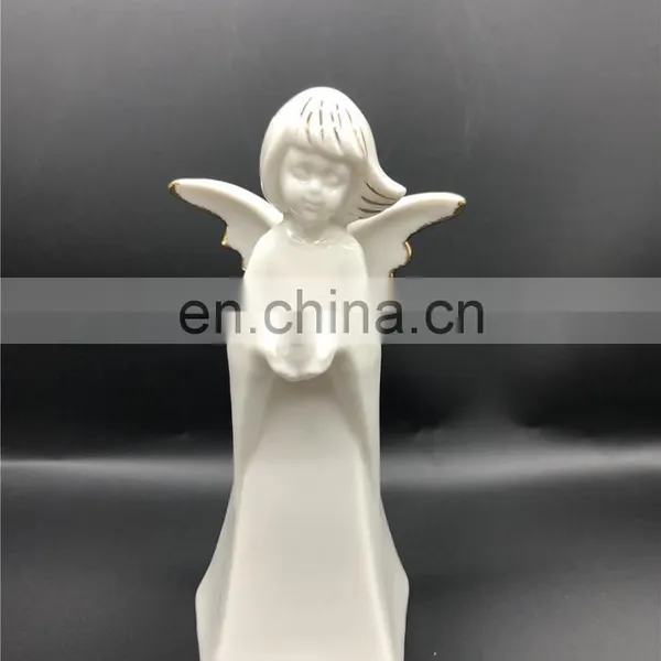 White Porcelain Ceramic Angel Figurine Christmas Xmas Ornaments photo-4