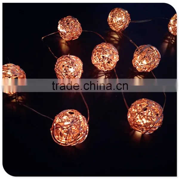 Warm White 10LED Iron Ball Light 3V Indoor Copper String Light photo-6