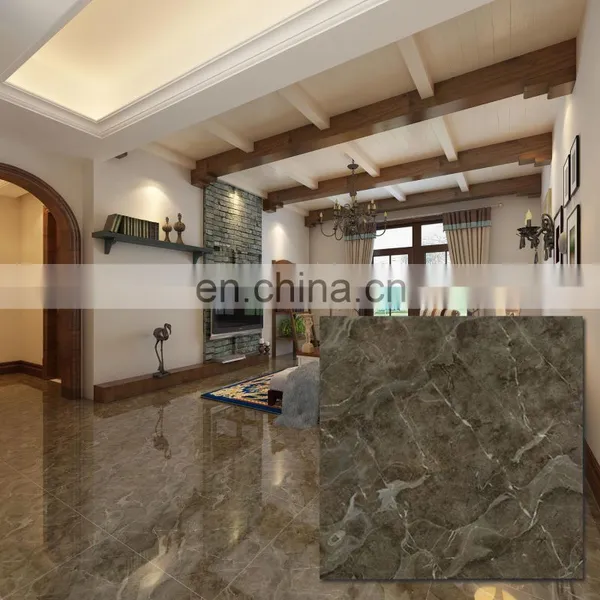 Chinese Home Design Bathrooms Polished Floor Porcelain Brown Marble Tile