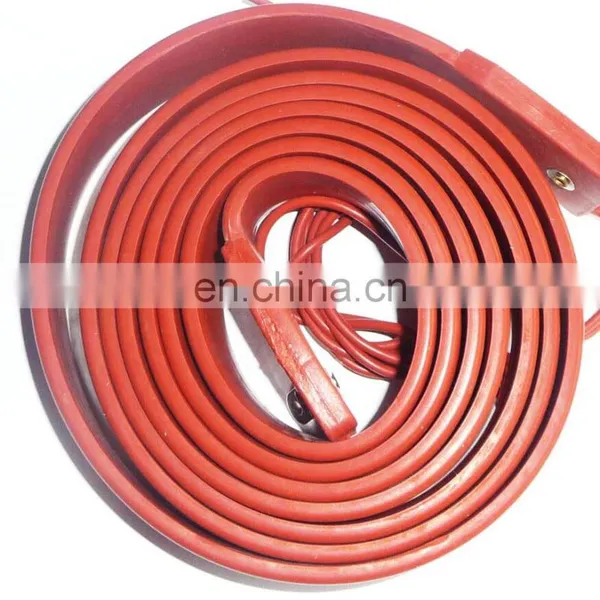 220V HVAC 15mm Width 430/450/480/530/550mm Band Heater Silicon Heater for Compressor Silicone Rubber Heaters photo-3