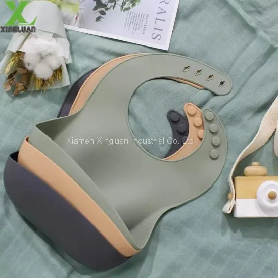 Hot Selling Soft Silicone Safe for Baby and Easy to Clean Waterproof Baby Bibs photo-2