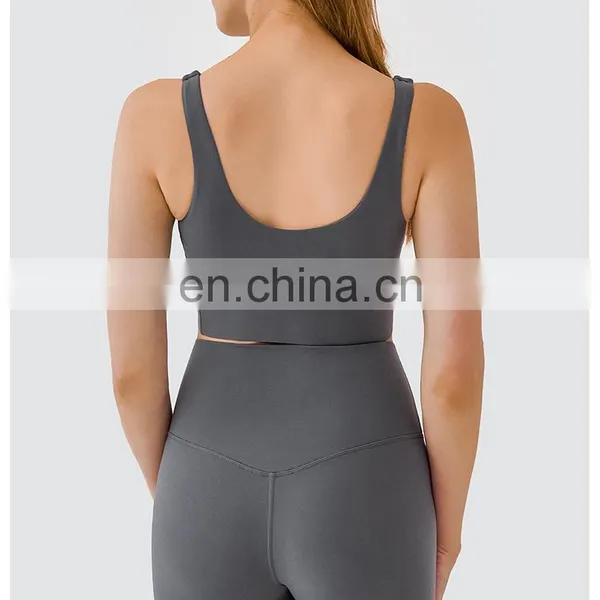 Latest Most Hot Selling Workout Running Tanks Women Gym Fitness Wear Clothing U Back Yoga Bra Top Four-way Stretch Sportswear photo-2