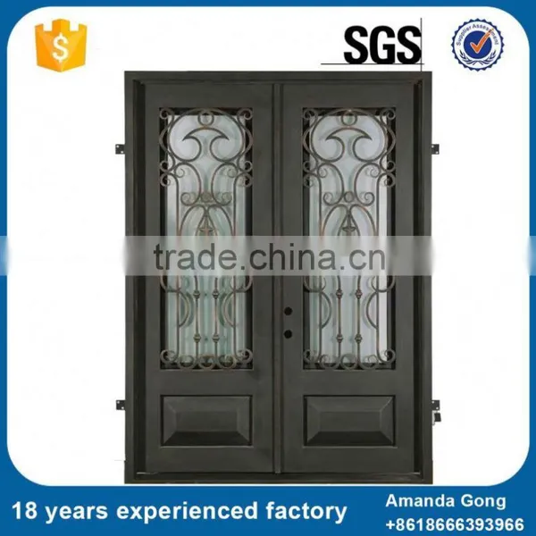 Stable Quality Old Entry Wrought Iron Single Security Door photo-6