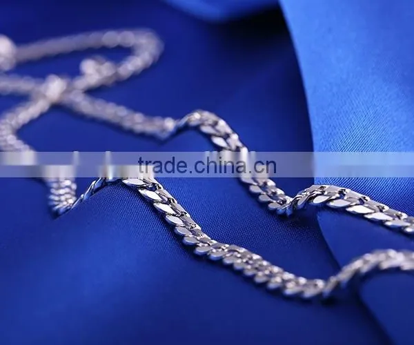 2015 Wholesale Fashion Jewelry Rhodium Plated Curb Chain Necklace photo-6