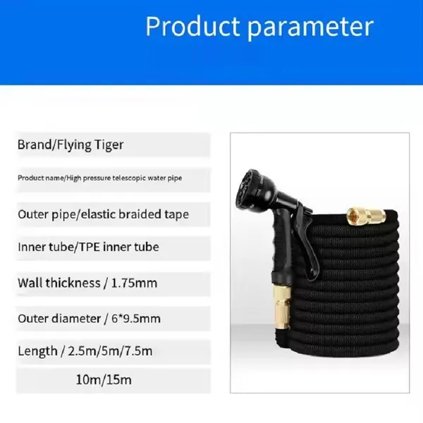 Garden Watering Expandable Hose Latex Inner Tube Magic Garden Hose With Nozzle photo-4