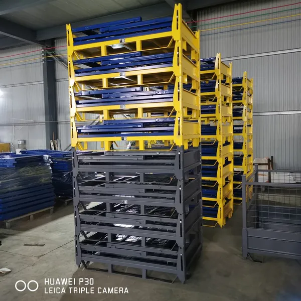 Heavy Metal Storage Box Scrap Box Transport Iron Box Stackable Turnover Box Foldable Turnover Box photo-5