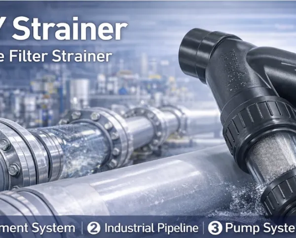 PVC-U Y Strainer Metric Socket Pipeline Filter for Water Treatment System
