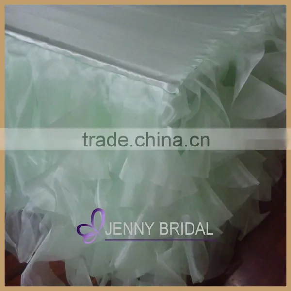 TC012F From China Cheap Coloring Organza Ruffle Table Cloth photo-6