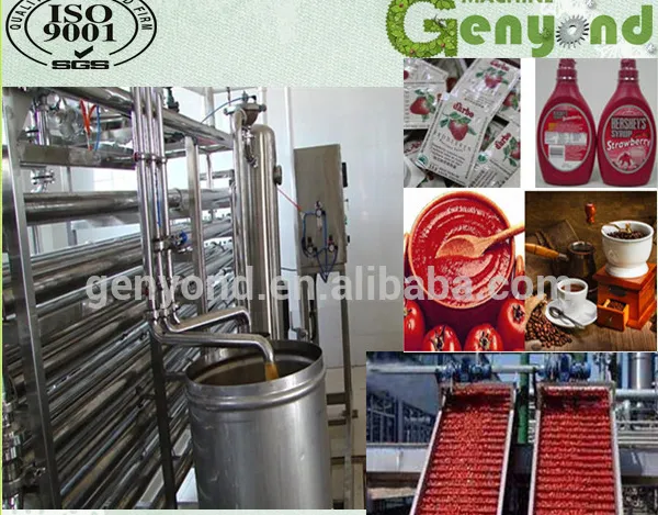 Shanghai Factory Tomato Paste Production Plant Ketchup Making Machine/ Tomato Sauce Fruit Jam Processing Line photo-4