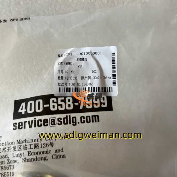 Original SDLG Rim Nut 29070000081 for SDLG Wheel Loader Spare Part photo-5