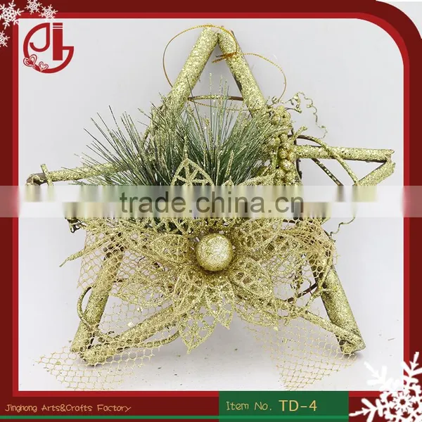 Christmas Garland XMAS Gift Glitter Wood Navidad Natal Wholesale Christmas Ornament Suppliers