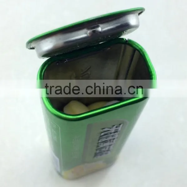 Chewing Gum Metal Tin Box/candy Packing Tin Can With Hinged Lid photo-3