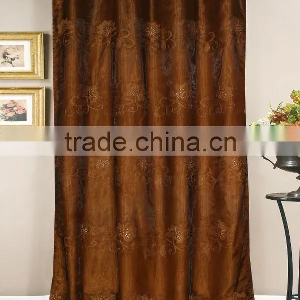 ORGANZA SPANGLE EMB WITH TAFFETA LINING CURTAIN