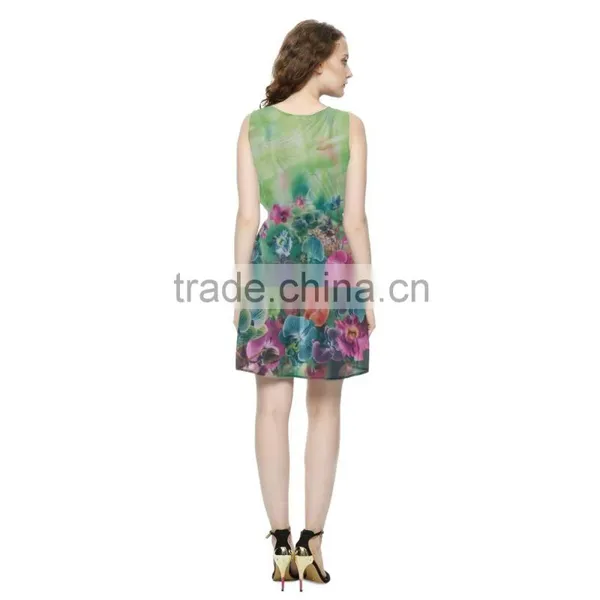 in High Quality New Fashion Style Chiffon One Piece Dress Stylish photo-6