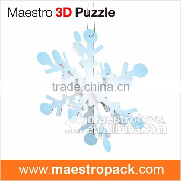 2PCS New Year Ornament 3d Puzzle Snowflake
