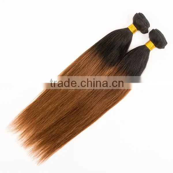 Qingdao Hot Sale Ombre Bundles 100% Remy Human Hair Extension Sew in Human Hair Weave Ombre Hair Brazilian Ombre Weave Hair photo-2