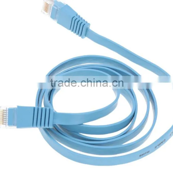 Ultra Flexiable Flat Lan Cable UTP Cat6a Patch Cord Network Cable photo-2