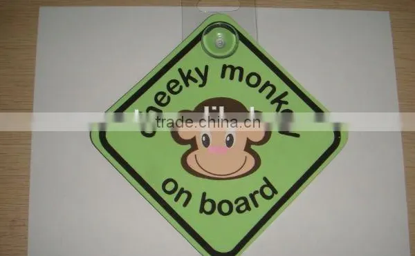 Customized Plastic Suction Cup Car Window Sign photo-2