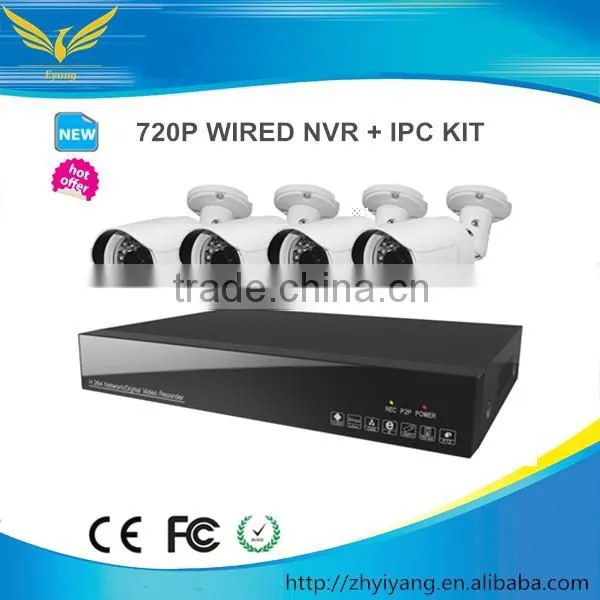 720p Outdoor IP Camera H.264 8ch Poe H.264 Onvif Nvr Kit With Low Price