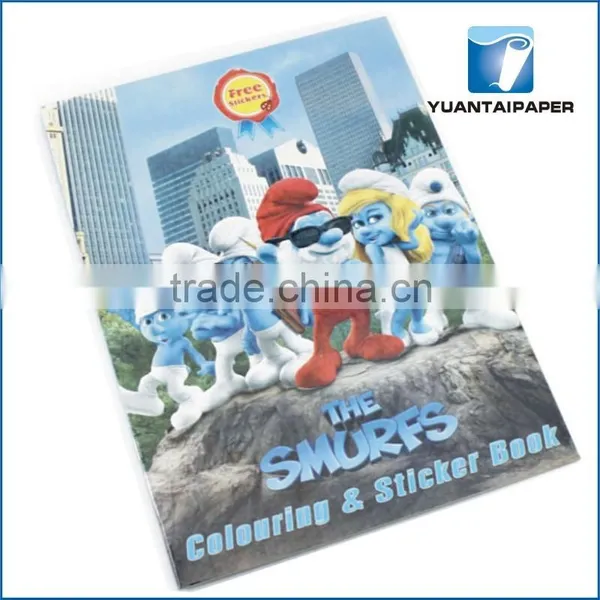 Staple Binding Coloring Book & Sticker Book for Children