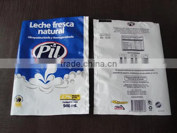 Printed 3-layer Co-extrusion Black and White Film for Pasteurized Milk / Fresh Milk 5-layer PE EVOH Plastic Film Packaging Roll photo-5