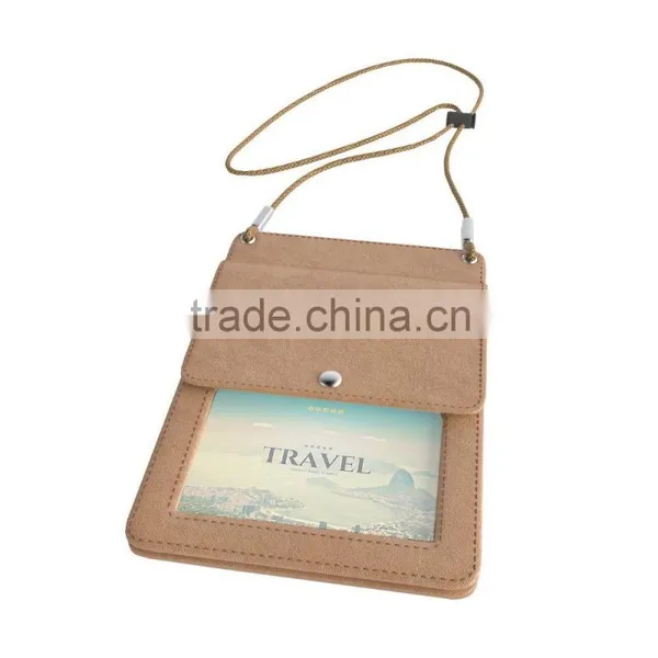Custom Travel Document Holder Passport Organizer Leather Neck Travel Wallet Quality Choice photo-4