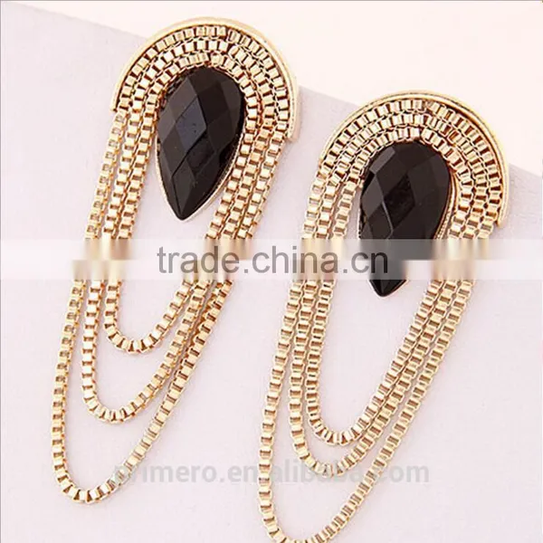 The New Bohemian Long High Temperament Tassel Exaggerated Earring Factory China photo-2