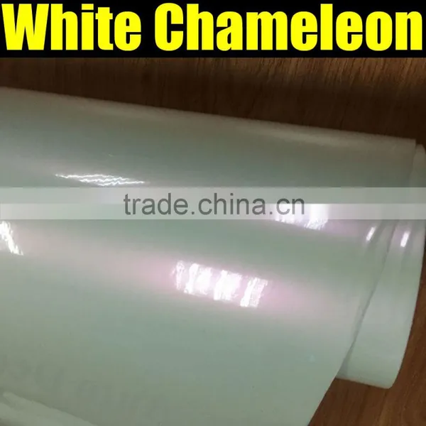 Very Strong Flexible Pearl White Chameleon Vinyl Film With Air Bubble Free 1.52*20m photo-2