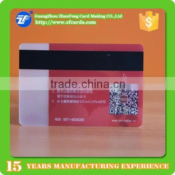 Hi-Co Magnetic Stripe Plastic Clear Card/ Transparent Business Matte Card photo-2