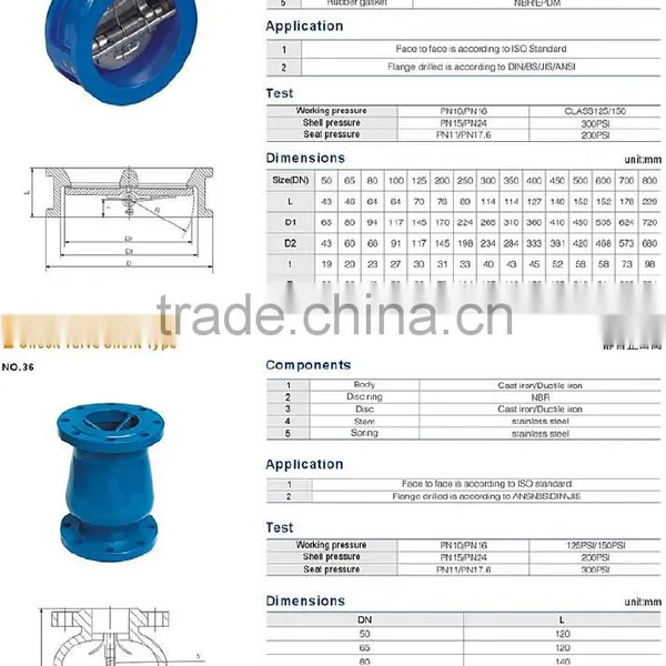 OEM Chinese Factory JIS DPS Swing Wafer Water Check Valve photo-4