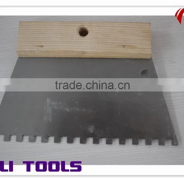 Teeth Blade Tools / Carbon Steel Blade Scraper With Wooden Handle photo-3