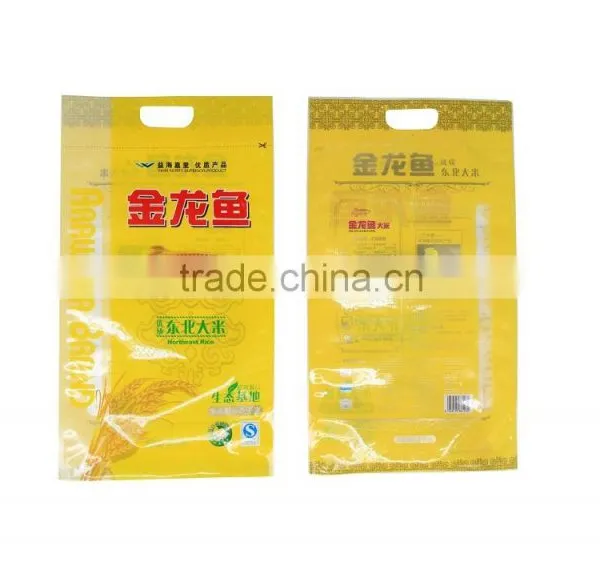 No Leaking Plastic Rice Packaging Bag With Handle 500g 1kg 2kg 5kg 10kg photo-2
