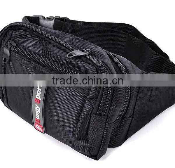 Black 1680d Polyester Waist Bag