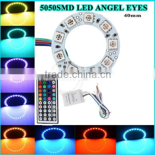 Most Popular Products 50mm DC12V Black PCB Full Circle Anegel Eyes 12v 5050 Smd 50mm Angel Eyes Led for Chevrolet Cruze photo-5