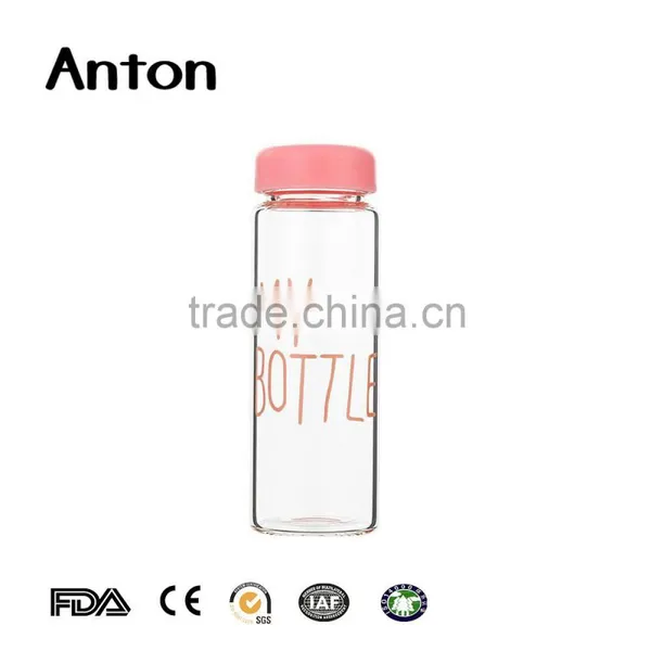 14oz High Quality Stocked Eco-friendly Feature Bpa Free Custom Glass Bottle photo-2