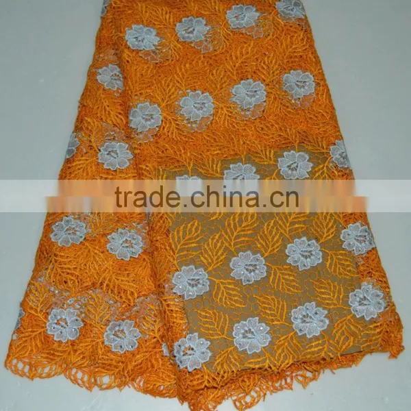 Hot Selling African Cord Lace Fabric New Design Ladies Suits Small Followers With Rhinestone photo-5