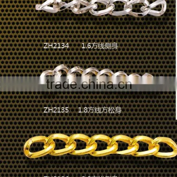 Gold Flat Cut Chain for Shoe