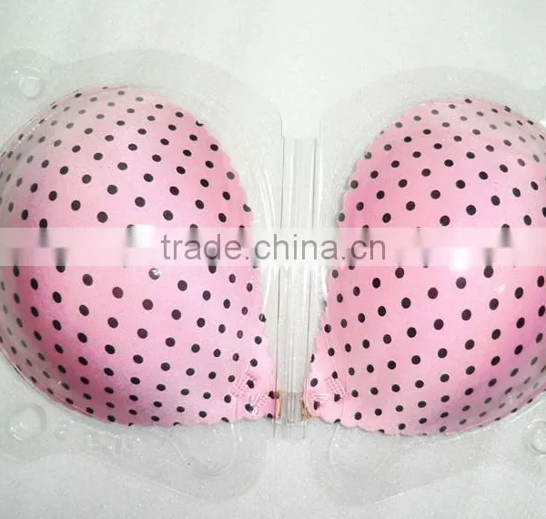 Popular With Young Girl Adhesive Sponge Strapless Bra Best Quality Bra With Cute Dot Design photo-3