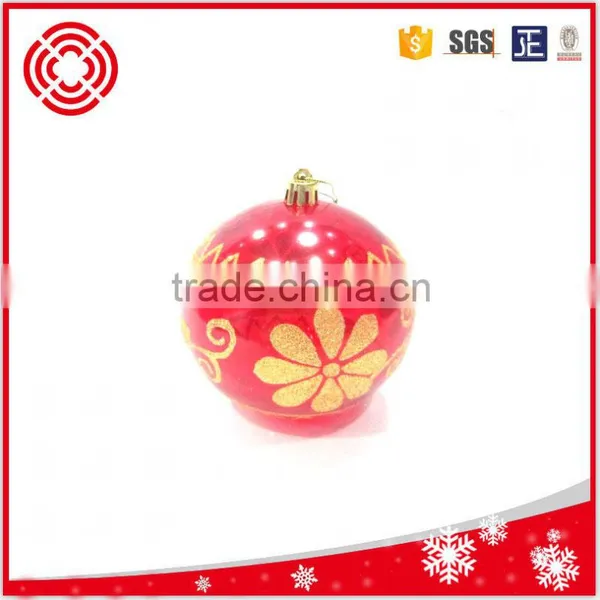 2016 Pearl Light White Hand Painting Christmas Ball With 4pcs Diamonds photo-5